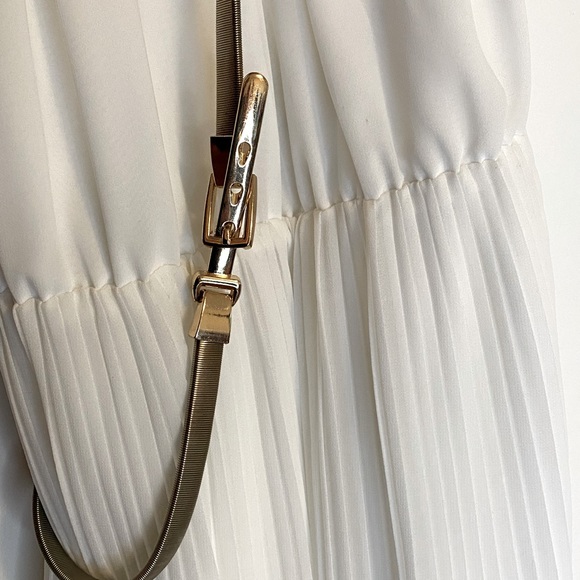 ASOS Oasis White Pleated Maxi Dress - Picture 3 of 5